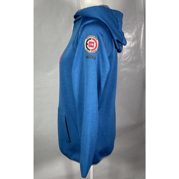 RARE The North Face Endurance Challenge Gore-tex Women Hoodie L Large Blue Pink - Picture 4 of 14